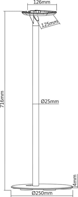 Vloerstandaardhouder voor Sonos One Sonos Play Maclean Brackets Speakerstand MC-841 — thumbnail 2