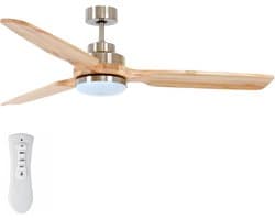 LT-Luce Plafondventilator met lamp - Ø142 cm - Shoalhaven Brushed Chrome — afbeelding 1