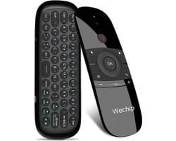Wechip W1 2.4G Air Mouse Draadloze toetsenbordafstandsbediening Infrarood afstandsonderwijs 6-assig bewegingsdetectiespel met USB-ontvanger voor Smart TV Android TV BOX Laptop PC
