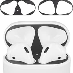 kwmobile anti-stof sticker geschikt voor Apple Airpods 1 & 2 - Stofbeschermer in zwart — thumbnail 1