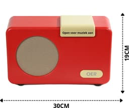OER Muziekspeler voor Ouderen met Dementie (De Perfecte Dementie Radio) - Geschikt voor Muziektherapie - Vergemakkelijkt Mantelzorg - Zelfstandige Bediening - Ruimte voor meer dan 1.500 Nummers - Stevig/Robuust/Kwaliteit - Rood — thumbnail 2