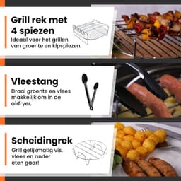 Promida 13-Delige Airfryer Accesoireset - Accessoire voor heteluchtfriteuse - 20cm — thumbnail 5
