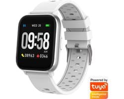 Denver Smartwatch - Easy to return Button - Stappenteller - Bellen/SMS -  TUYA app - Slaapactiviteit - Hartslag, Bloeddrukmeter, Sportmodus - IP68 - SW164 - Wit