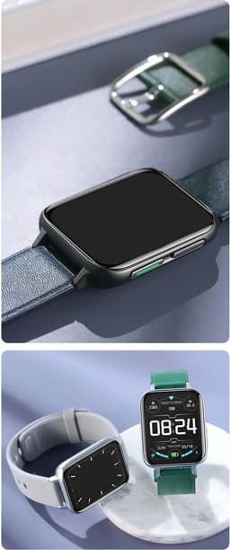 DrPhone CurvX - 3D Pixel Scherm - Smartwatch 44mm - 1.78 Inch 420*485 - ECG Fitness Tracker Hartslag - Grijs — thumbnail 4