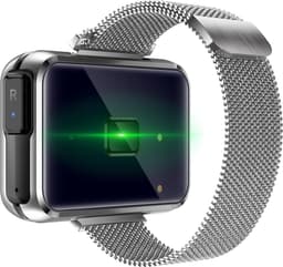 Belesy® TITAN - Smartwatch Dames - Smartwatch Heren - Horloge - Muziek luisteren - IN EAR’s - Stappenteller - 1.3 inch - Kleurenscherm - Full Touch - Milanees - Staal - Zilver - Moederdag — thumbnail 3