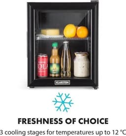 Klarstein Mini-Koelkast Brooklyn 24 Glazen Deur LED 23L - Minikoelkast Drankkoeler Hotelkoelkast - voor Hotelkamer voor Slaapkamer voor Studentenkamer - Compact - Mini Fridge - Kleine Koelkast - Compact Koelkast — thumbnail 5