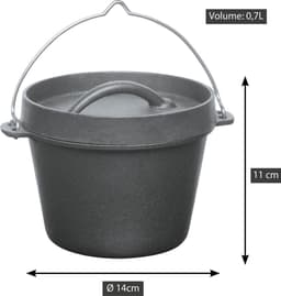Barbecook Sudderpot/Dutch Oven - Zwart - 0,7 l — thumbnail 5