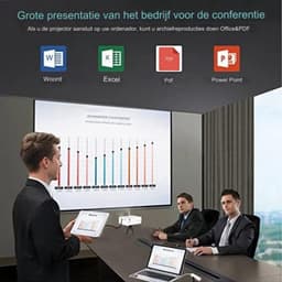 Mini beamer - Mini projector - Mini beamer smartphone - Wit — thumbnail 4