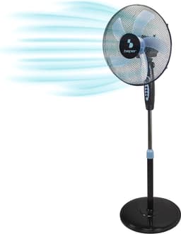 Beper P206VEN130 - Staande Statiefventilator met Timer - Statiefventilator - Ventilator op Statief - Staande Ventilator - Verplaatsbare Ventilator - Mobiele Ventilator - Zwart — thumbnail 1