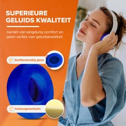 Oorkussens geschikt voor Beats By Dr. Dre Solo 2.0/3.0 wireless - Koptelefoon oorkussens voor Beats Solo blauw — thumbnail 2
