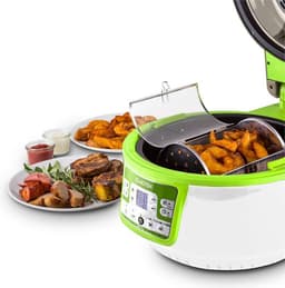 VitAir Turbo hetelucht friteuse groen-wit 1400w grillen bakken 9l — thumbnail 9