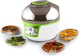 VitAir Turbo hetelucht friteuse groen-wit 1400w grillen bakken 9l — thumbnail 7