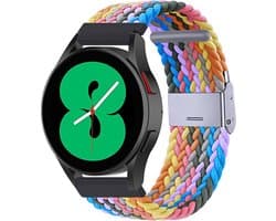 By Qubix - Geschikt voor Garmin bandje - Geschikt voor Garmin Venu 2 / Garmin Venu 3 - Braided nylon bandje - Multicolor Spring - Smartwatch bandje 22mm