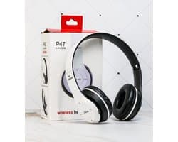 Hoofdtelefoon met microfoon en bluetooth vs 5.0 WIT