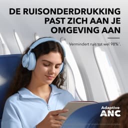 soundcore Space One by Anker - Draadloze Over-ear Koptelefoon - Headphones - Active Noise Cancelling, Multipoint Connection, 55 uur accuduur, Bluetooth 5.3, LDAC, Hi-Res Certified — thumbnail 6