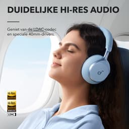 soundcore Space One by Anker - Draadloze Over-ear Koptelefoon - Headphones - Active Noise Cancelling, Multipoint Connection, 55 uur accuduur, Bluetooth 5.3, LDAC, Hi-Res Certified — thumbnail 5