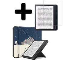 Hoes Geschikt voor Kobo Sage - E-reader Bescherm Hoesje Case Sleep Cover Trifold Met Screenprotector - Hoes Geschikt voor Kobo Sage Hoesje - Kat