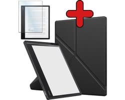 Hoes Geschikt voor Kobo Elipsa 2E - Met Screenprotector - Luxe E-reader Trifold Case - Bescherm Hoesje Book Cover - Zwart