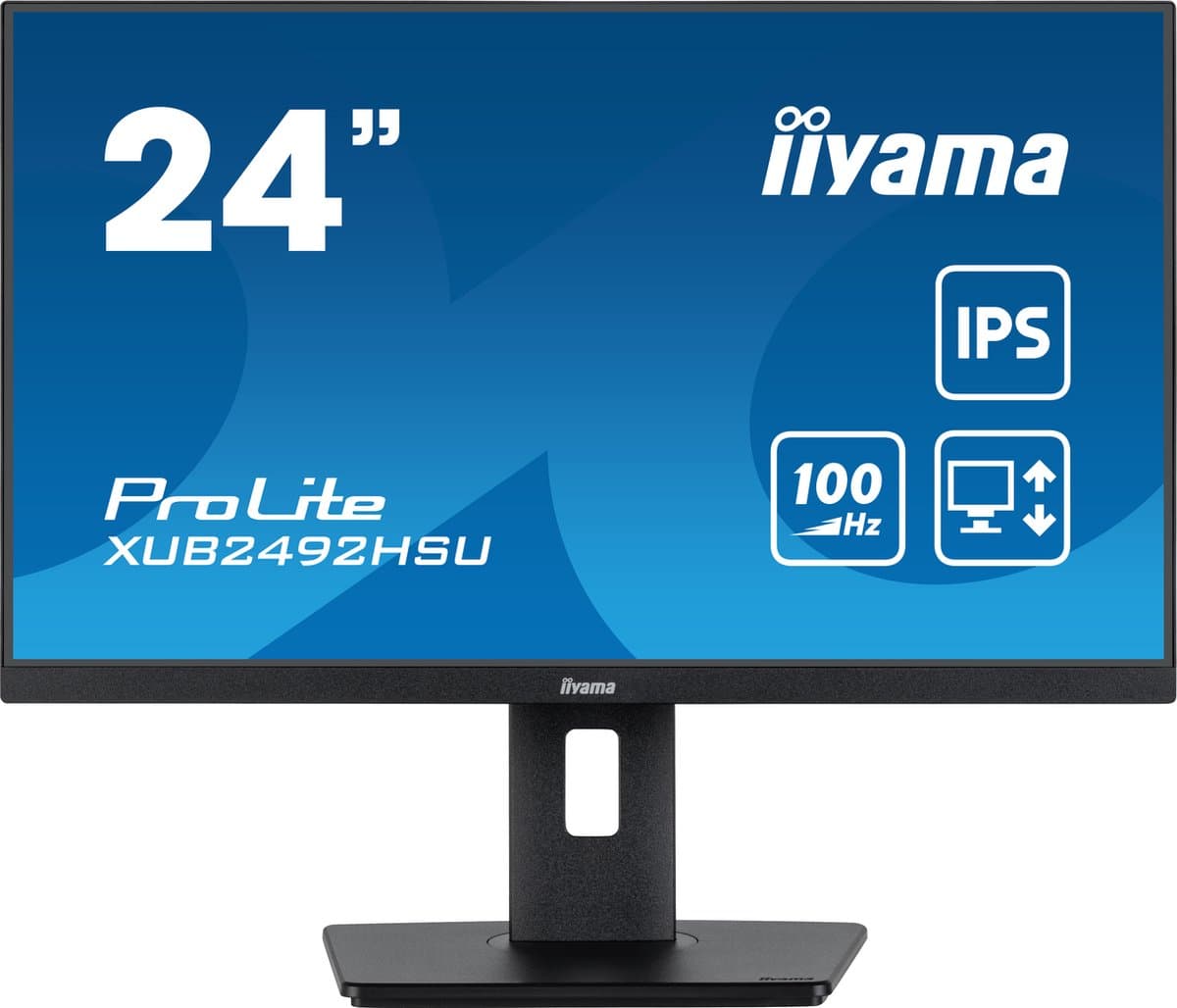 iiyama ProLite XUB2492HSU-B6 - 24 inch - Full HD - IPS - USB-Hub (4x) - Verstelbaar — afbeelding 1