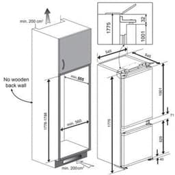 Beko BCHA275K4SN | inbouw koelvriescombinatie | 178 cm | Sleepdeur — thumbnail 4
