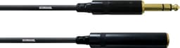 Cordial CFM 3 VK - Verlengkabel - 6.3mm Stereo Jack Male naar Female - 3 Meter - Zwart - REAN Vergulde Contacten - Koptelefoon — thumbnail 1
