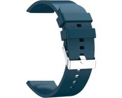 Kiraal - Siliconen horlogebandje - 22mm - Blauw - Geschikt Voor Fit 4 - Fit 5 - Fit 10- Luxe Siliconen Smartwatch Bandje - Stijlvol Horlogebandje