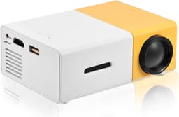 Mini Beamer - Input tot 1080P - Projector - Mini Projector - HDMI - USB - Wit / Geel - Draagbaar - Ingebouwde speaker — thumbnail 1