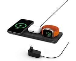 Belkin 3-1 draadloze Magsafe oplader - 15 W - Snellader - Zwart