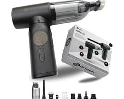 Drymon® Aerodust, stofzuiger en stofblazer - 120W krachtige motor - LED - Kruimeldief - HEPA-filter - Handstofzuiger - Air Duster - Kruimelzuiger - 12-Delig - 5-talige handleiding