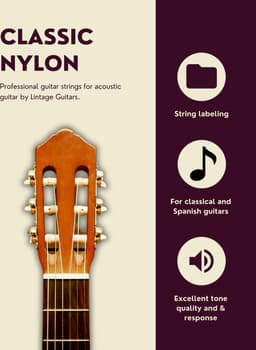 Klassieke gitaar snaren Nylon - Spaanse akoestische gitaar - + Plectrum - Gitaarsnaren Set - CS-01A — thumbnail 3