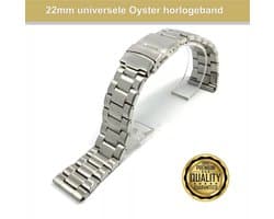 22mm Oyster Horlogeband universeel - Band aanzet 22 mm - Horlogebandje RVS316l | ook voor de volgende smartwatches geschikt Samsung S3 GT,Huawei Wami 2 ticwatch1 Amazfit 1/2,Honor Dream