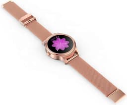 Belesy® SMART - Smartwatch Dames - Smartwatch Heren - Horloge - Stappenteller - 1.3 inch - Kleurenscherm - Full Touch - Bluetooth Bellen - Roségoud - Staal — thumbnail 3