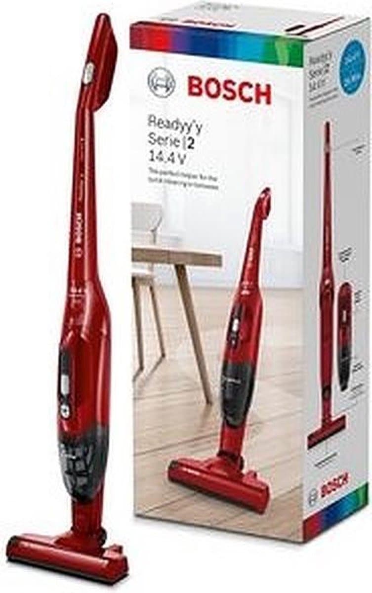 Bosch 2-in-1 snoerloze stofzuiger BBHF214R, 14,4 V, 400 ml, werktijd tot 35 min, rode kleur — afbeelding 1