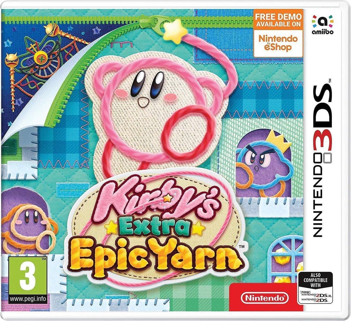 Kirby's Extra Epic Yarn - 3DS — afbeelding 1