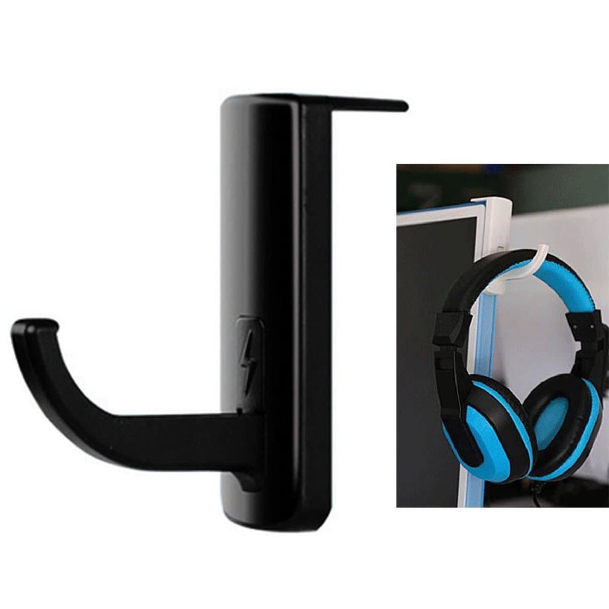 Let op type!! universeel hoofdtelefoon Hanger PC Monitor Desk Headset Stand houder haak (zwart) — afbeelding 1