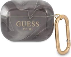 Guess Shiny Marmer AirPods Pro Case Zwart