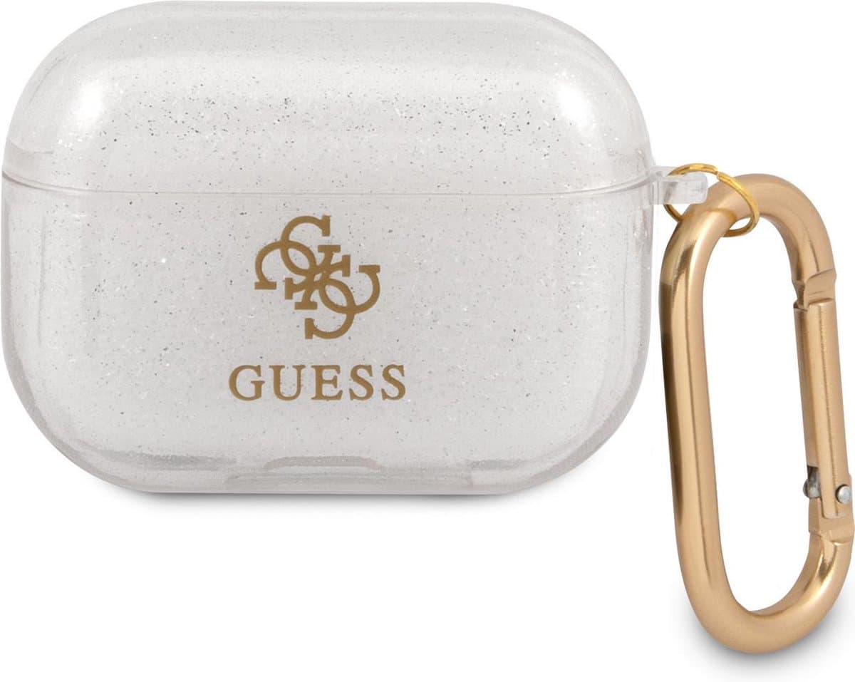 Guess TPU Glitter Case AirPods Pro Transparant — afbeelding 1