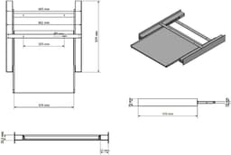 Nedis Stapelkit Wasmachine & Droger - Met Uittrekbare Plank - Wit — thumbnail 4