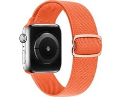 By Qubix - Geschikt voor Apple Watch bandje - Solo Loop Nylon bandje - Koraal - Geschikt voor Apple Watch 38 mm / 40 mm / 41 mm / 42 mm - Smartwatch bandje - nylon - bandje iWatch