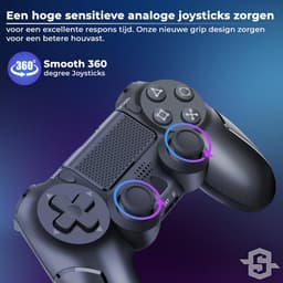 Smartify Controller V2 - Geschikt voor PS4 - Draadloos - Zwart — thumbnail 3