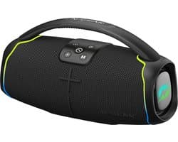 N-GEAR NRG200 - Bluetooth Speaker - Partybox met Verlichting - IPX5 Waterdicht - Zwart