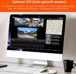 Vantrue N4 3 Lens Dashcam 1440P+1440P+1080P auto-camera, 4K 3840 x 2160P voor infrarood nachtzicht, 24/7 parkeermodus, WDR 2,45 inch IPS, hittebestendig supercondensator dashcam G-sensor max 512 GB — thumbnail 2