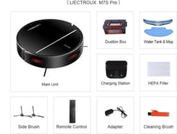 Liectroux M7S Pro - Robotstofzuiger met Dweilfunctie - 4000Pa Zuigkracht - Slimme Navigatie - Werkt met Alexa & Google Home - Populair Model 2024 — thumbnail 5