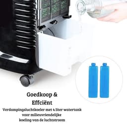 4 in 1 Mobiele Airco – Zonder Afvoer – Voor Slaapkamer, Woonkamer, Kantoor – Luchtontvochtiger – Oscillatie – 320 m³ - Afstandsbediening – Zwart — thumbnail 4