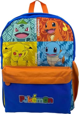 Pokémon - Rugzak - 3D - 2 vakken - Premium Quality - 40cm - Pikachu - Squirtle - Charmander - Bulbasaur — thumbnail 3