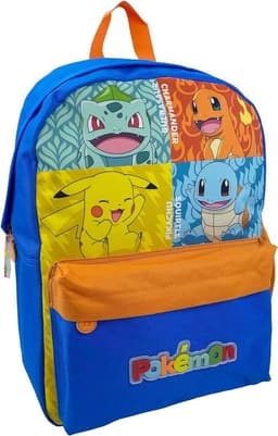 Pokémon - Rugzak - 3D - 2 vakken - Premium Quality - 40cm - Pikachu - Squirtle - Charmander - Bulbasaur — thumbnail 1