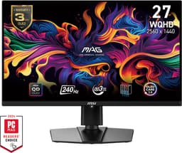 MSI MAG 271QPX QD-OLED E2 - QHD Gaming Monitor - 27 Inch - 240Hz - USB-C PD 15W — thumbnail 1