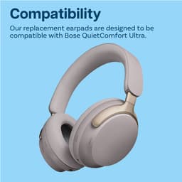 MMOBIEL Vervangende Oorkussens Geschikt voor Bose QuietComfort Ultra Wireless Noise Cancelling Hoofdtelefoons – Memory Foam en Protein PU Koptelefoon Oorkussens - Noise Isolation Earpads – Zandsteen — thumbnail 5