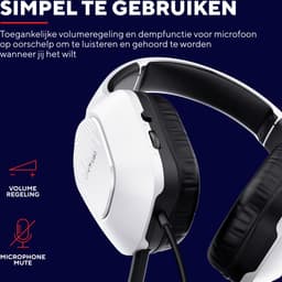 Trust GXT 415W Zirox - Bedrade Gaming Headset - voor PC, PS4, PS5, Xbox & Switch - Stereo - Wit — thumbnail 4
