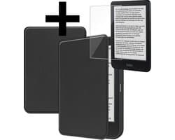 Hoes Geschikt voor Kobo Clara BW - E-reader Bescherm Hoesje Case Sleep Cover Met Screenprotector - Hoes Geschikt voor Kobo Clara BW Hoesje - Zwart